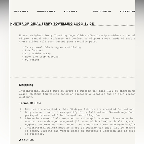 New Hunter Original Terry Towelling Logo Slides Women's Slip-on Sandals Green 7 - Picture 7 of 11